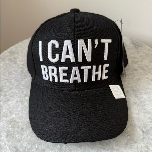 Black 'I Can't Breathe' Cap - Picture 1 of 4